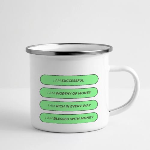Powerful Money Affirmations Merch for Wealth - Camper Mug