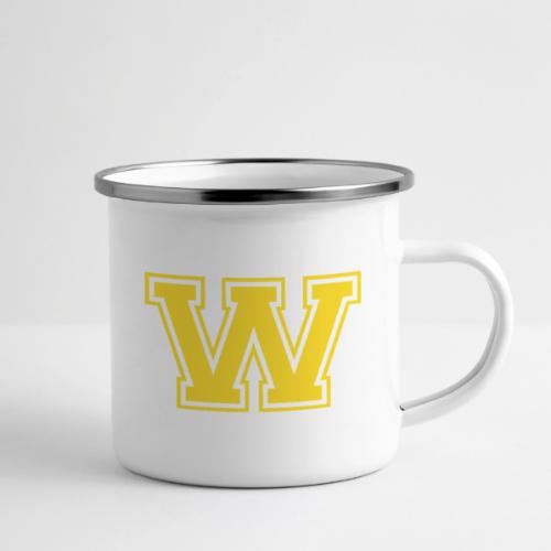 Letter W – Capital Athletic Alphabet Monogram - Camper Mug