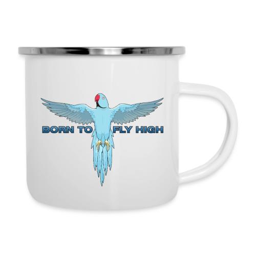 Blue Born To Fly High PNG Logo - Camper Mug