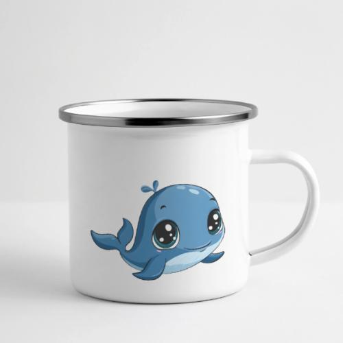 Smiling Blue Baby Whale - Camper Mug