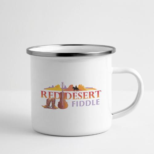 Red Desert Fiddle, Red Text Cut-Out. - Camper Mug
