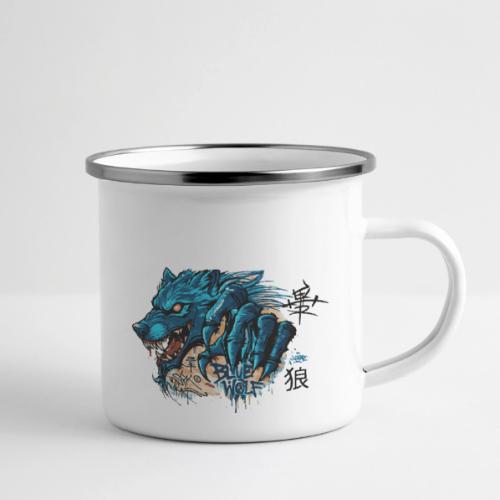 Blue Wolf Graffiti Street Art - Camper Mug
