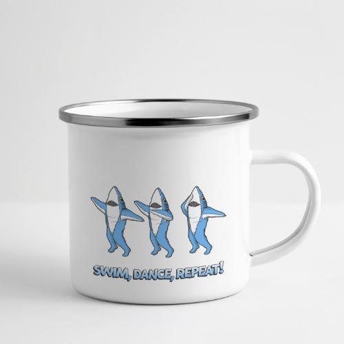 Dancing Sharks - Swim, Dance, Repeat - Camper Mug