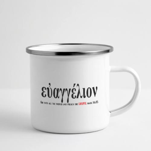 The Greek word translated gospel - Camper Mug