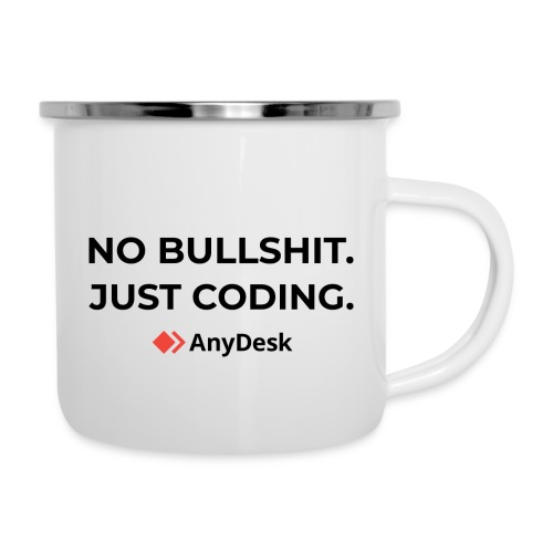 No Bullshit Just coding By AnyDesk black - Camper Mug
