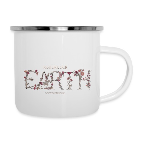 Earth Day Floral: Restore Our Earth - Camper Mug