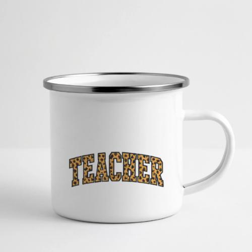 Leopard Print Teacher Typography - Camper Mug