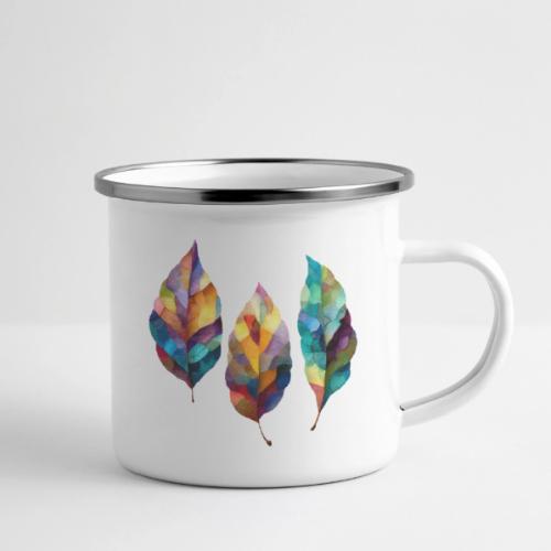 Art: Colorful Leaf Harmony - Camper Mug