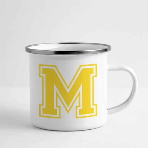 Letter M – Capital Athletic Alphabet Monogram - Camper Mug