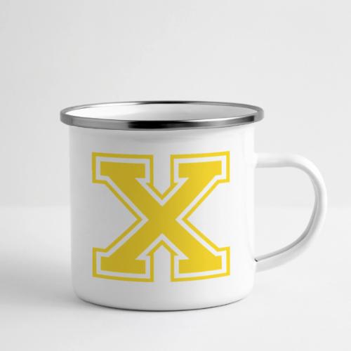 Letter X – Capital Athletic Alphabet Monogram - Camper Mug
