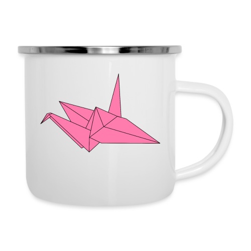 Origami Paper Crane Design - Pink - Camper Mug