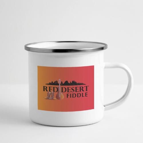 Red Desert Fiddle - Black Text Transfer Patch - Camper Mug