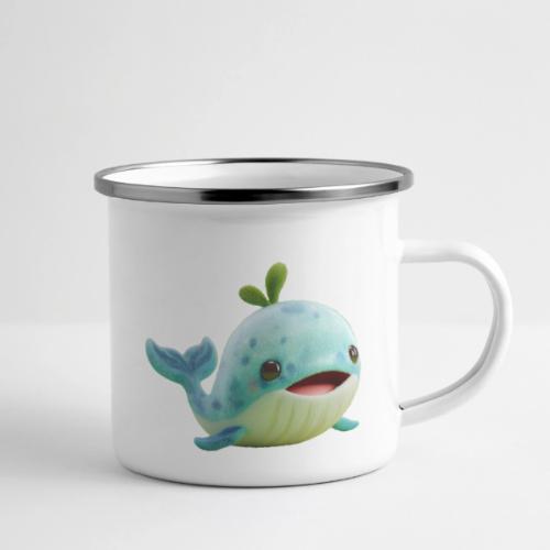 Playful Green-Blue Baby Whale - Camper Mug