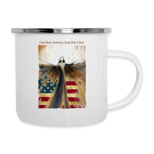 God bless America Angel_Strong color_Brown type - Camper Mug