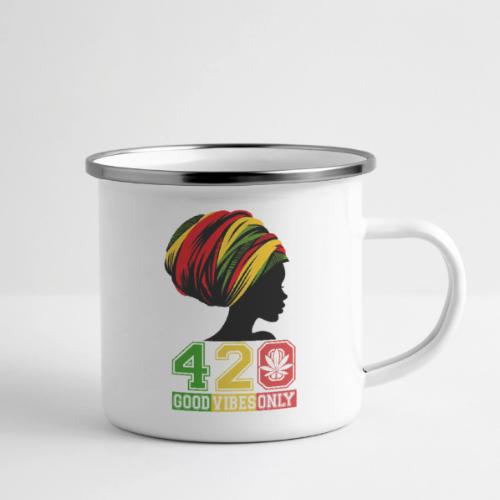 420 Day Women OnFire Weed Marijuana funny design - Tasse émaillée