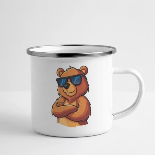 Cool Bear Sunglasses Cartoon Design - Camper Mug