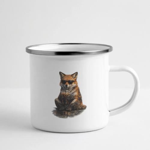 Cool Red Fox Wearing Sunglasses Drinking Coffee - Camper Mug