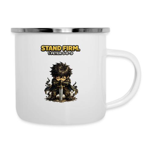 Stand Firm Chibi Warrior | 1 Peter 5:8-9 - Camper Mug