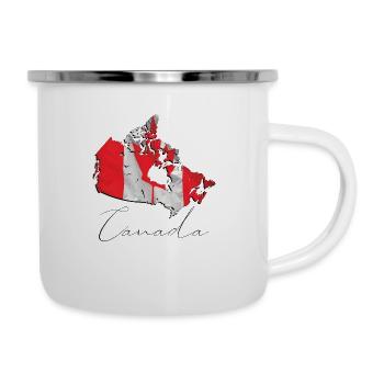 Drapeau du Canada au Canada Carte FR - Tasse émaillée - blanc - Droite