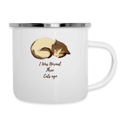 I Was Normal Three Cats Ago Funny Cat T-Shirt - Camper Mug