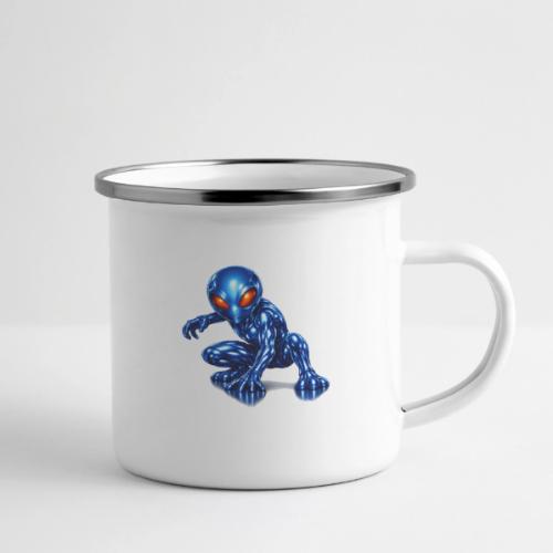 Blue Alien Crouch - Camper Mug