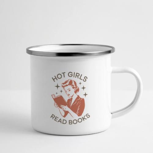 Hot Girls Read Books - Vintage Reader - Camper Mug