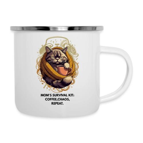 Powered by Sarcasm Cat Tee - Camper Mug