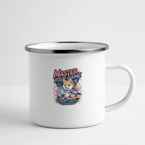 Cute Gamer Shiba Inu Level Up - Camper Mug
