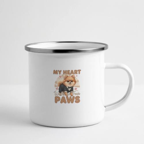 My Heart Walks on Four Paws – Pomeranian tee - Camper Mug