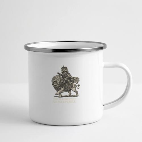 Funny Raccoon King Riding Lion Vintage Meme Art - Camper Mug