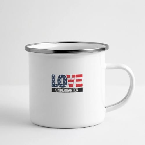 Love Kindergarten Patriotic Graduation - Camper Mug