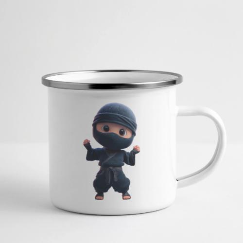 Cute Cartoon Ninja Toddler in Fight Pose - Camper Mug