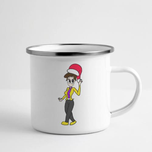 Dersy Wearing a Santa Hat - Camper Mug