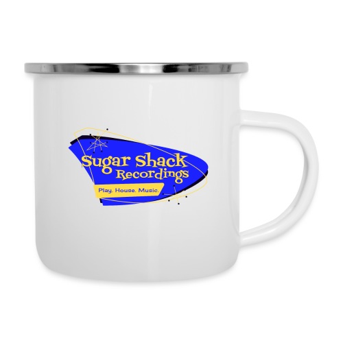 Mid Century Shack Blue Yellow - Camper Mug