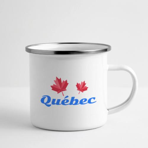 Québec with two red maple leaves - Camper Mug