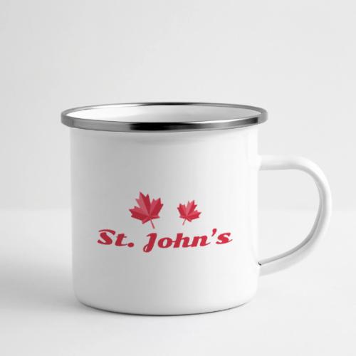 St. John's with two red maple leaves - Camper Mug