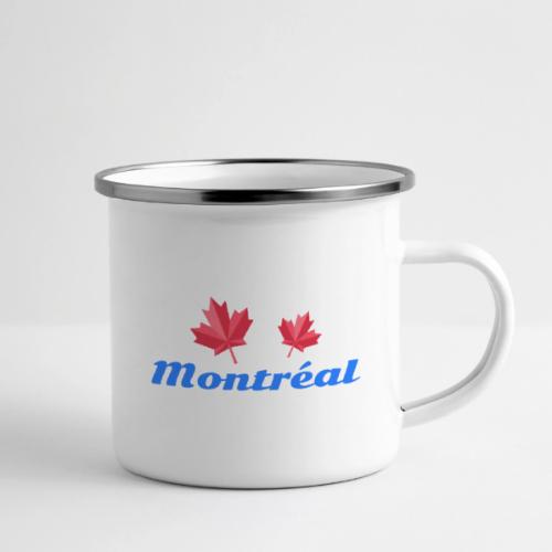 Montréal with two red maple leaves - Camper Mug