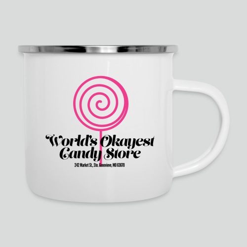 World's Okayest Candy Store: Pink - Camper Mug