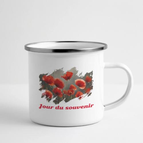 Remembrance Day with Poppies - Camper Mug