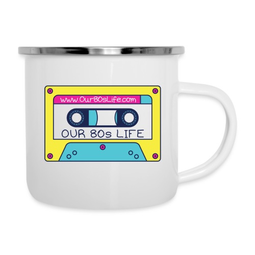 Our 80s Life Cassette Logo - Camper Mug