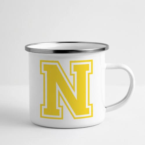 Letter N – Capital Athletic Alphabet Monogram - Camper Mug