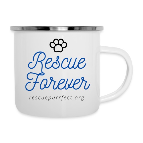 Rescue Purrfect Cursive Paw Print - Camper Mug
