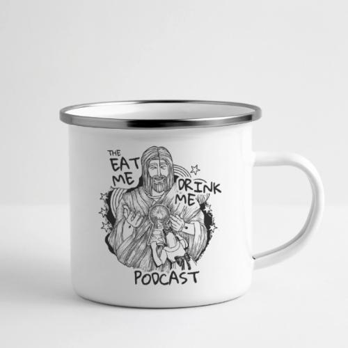 Eat Me Drink Me Podcast revamped logo - Camper Mug