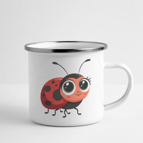 Cute Cartoon Ladybug Full of Joy - Camper Mug