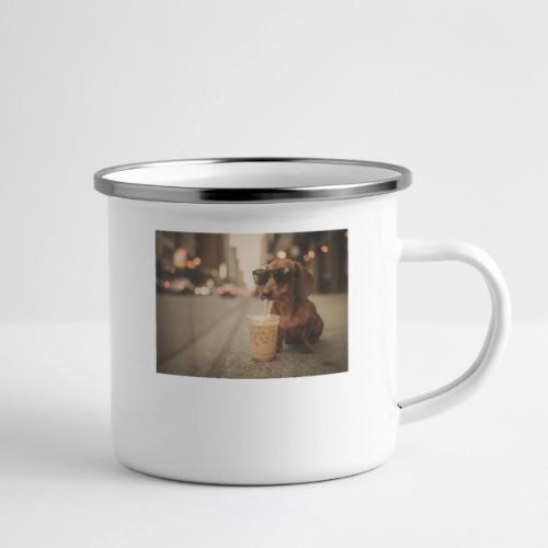 Funny Dachshund Iced Coffee Lover Tee - Camper Mug
