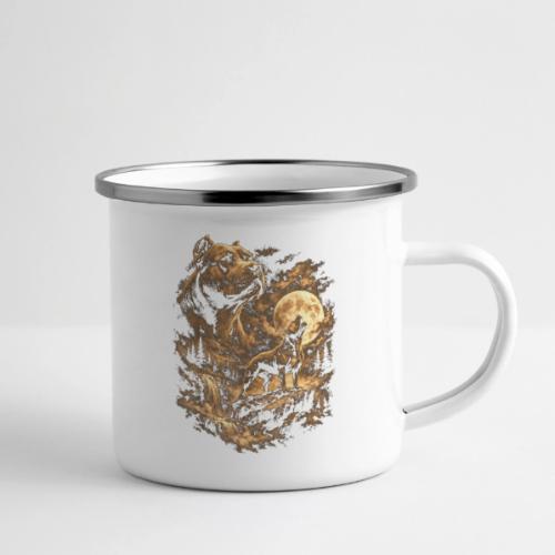 Pit Bull Howling Moon Fantasy Forest Tee - Camper Mug