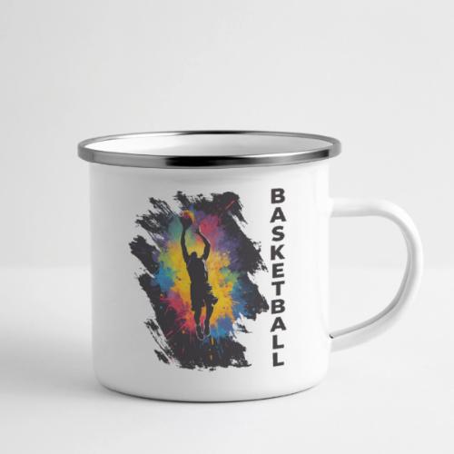 High Energy Basketball Paint Splatter Art - Camper Mug