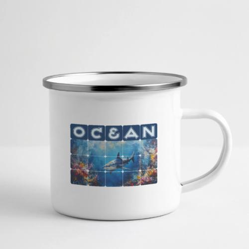 Ocean: Synthwave Shark - Camper Mug