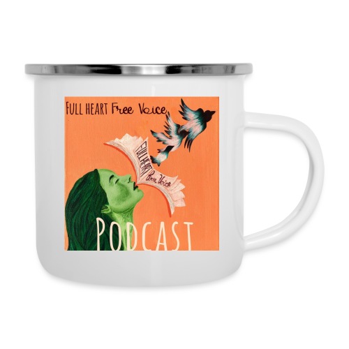 Full Heart Free Voice Podcast Cover Art - Camper Mug
