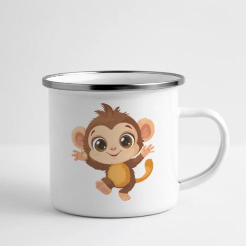 Dancing Baby Monkey Joyful - Camper Mug